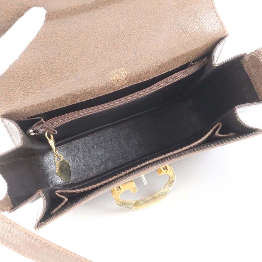 Gucci Old G Hardware Leather Shoulder Bag Tote Handbag Brown Women's - Picture 7 of 9